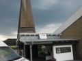 Dacheindeckung mit vorbewitterten Zinkblechen an der Evangelischen Kirche in Eslohe