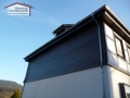 Schieferfassade in Wabendeckung und Ornamentgestaltung